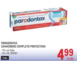 Metro Paradontax zahncreme complete protection Angebot