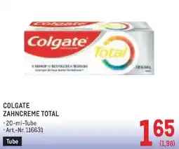 Metro Colgate zahncreme total Angebot