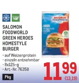 Metro Salomon foodworld green heroes homestyle burger Angebot