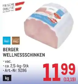 Metro Berger wellnessschinken Angebot