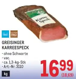 Metro Greisinger karreespeck Angebot