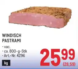 Metro Windisch pastrami Angebot