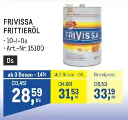 Metro Frivissa frittieröl Angebot