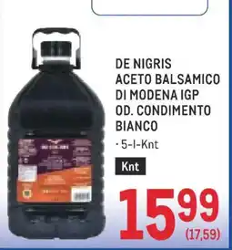 Metro De nigris aceto balsamico di modena igp od condimento bianco Angebot