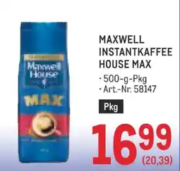 Metro Maxwell instantkaffee house max Angebot