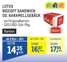 Metro Lotus biscoff sandwich od karamellgebäck Angebot