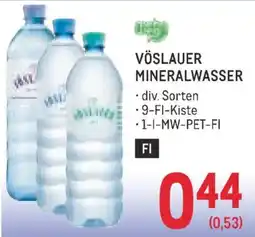 Metro Vöslauer mineralwasser Angebot