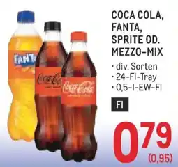 Metro Coca cola fanta sprite od mezzo mix Angebot