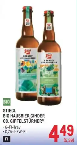 Metro Stiegl bio hausbier ginder od gipfelstürmer Angebot