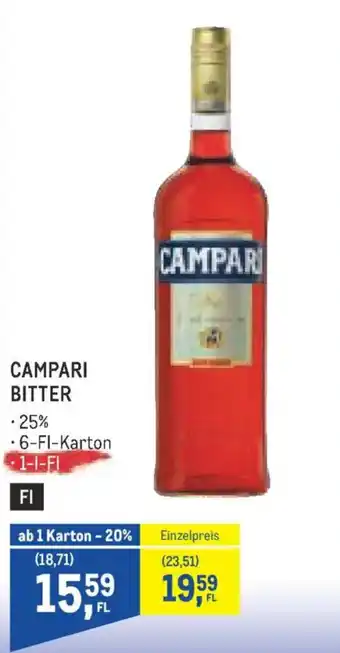 Metro Campari bitter Angebot
