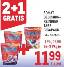 Metro Somat geschirr reiniger tabs gigapack Angebot
