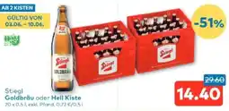 T&G Stiegl goldbräu oder hell kiste Angebot