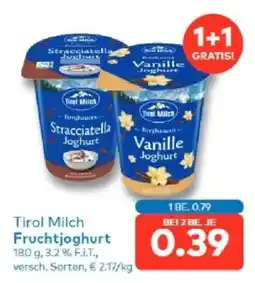T&G Tirol Milch Fruchtjoghurt Angebot