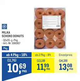 Metro Milka schoko donuts Angebot