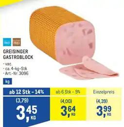 Metro Greisinger gastroblock Angebot