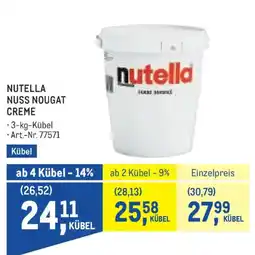 Metro Nutella nuss nougat creme Angebot