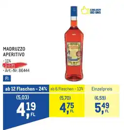Metro Madruzzo aperitivo Angebot