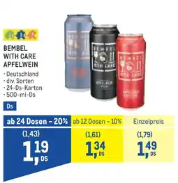 Metro Bembel with care apfelwein Angebot