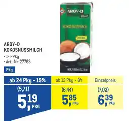 Metro Aroy-d kokosnussmilch Angebot