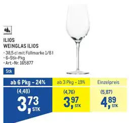 Metro Ilios weinglas ilios Angebot