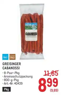 Metro Greisinger cabanossi Angebot