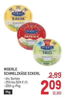 Metro Woerle schmelzkäse eckerl Angebot