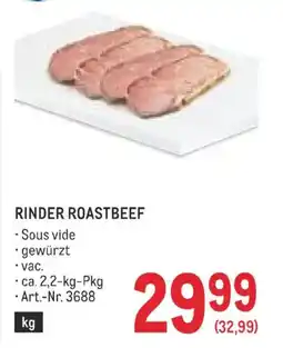 Metro Rinder roastbeef Angebot