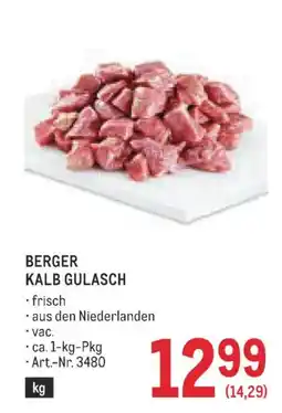 Metro Berger kalb gulasch Angebot