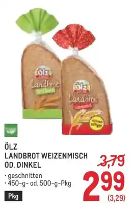 Metro Ölz landbrot weizenmisch od. dinkel Angebot