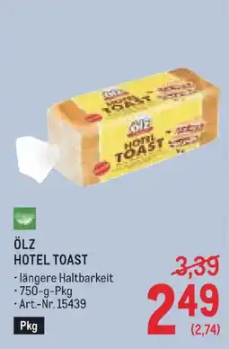Metro Ölz hotel toast Angebot