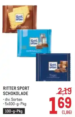 Metro Ritter sport schokolade Angebot