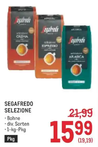 Metro Segafredo selezione Angebot