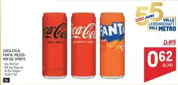 Metro Coca cola, fanta, mezzo- mix od. sprite Angebot