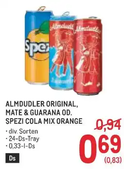 Metro Almdudler original, mate & guarana od. spezi cola mix orange Angebot