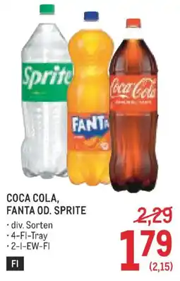 Metro Coca cola, fanta od. sprite Angebot