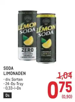 Metro Soda limonaden Angebot