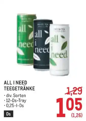 Metro All i need teegetränke Angebot