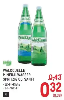 Metro Waldquelle mineralwasser spritzig od. sanft Angebot