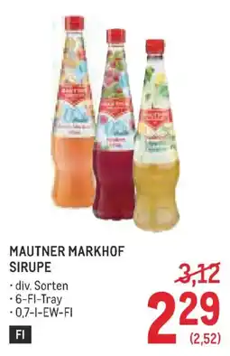 Metro Mautner markhof sirupe Angebot