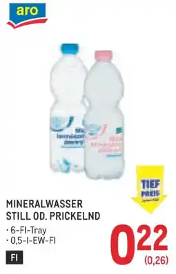 Metro Mineralwasser still od. prickelnd Angebot