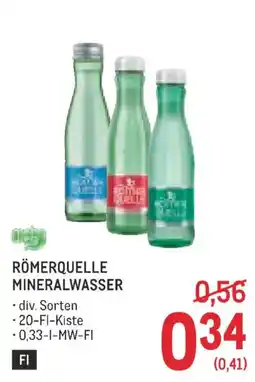 Metro Römerquelle mineralwasser Angebot