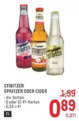 Metro Stibitzer spritzer oder cider Angebot