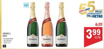 Metro Henkell sekt Angebot