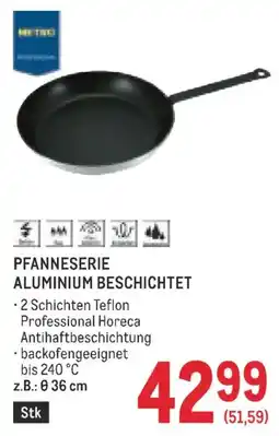 Metro Pfanneserie aluminium beschichtet Angebot