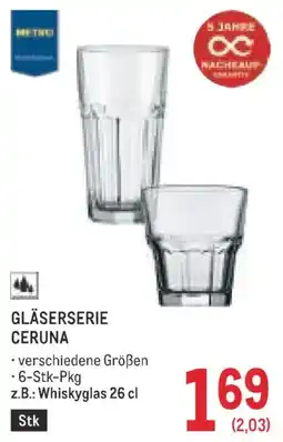 Metro Gläserserie ceruna Angebot