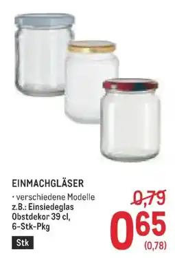 Metro Einmachgläser Angebot