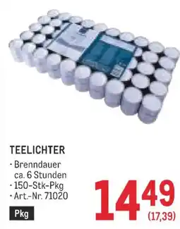 Metro Teelichter Angebot