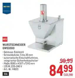 Metro Wurstschneider gws1000 Angebot