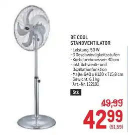 Metro Be cool standventilator Angebot