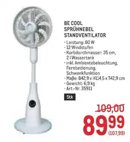 Metro Be cool sprühnebel standventilator Angebot